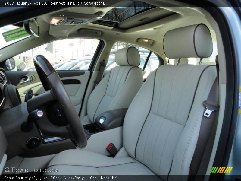 Seafrost Metallic / Ivory/Mocha 2007 Jaguar S-Type 3.0