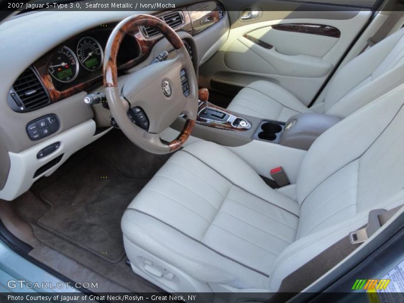 Seafrost Metallic / Ivory/Mocha 2007 Jaguar S-Type 3.0