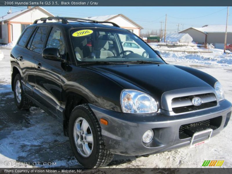 Black Obsidian / Gray 2006 Hyundai Santa Fe GLS 3.5