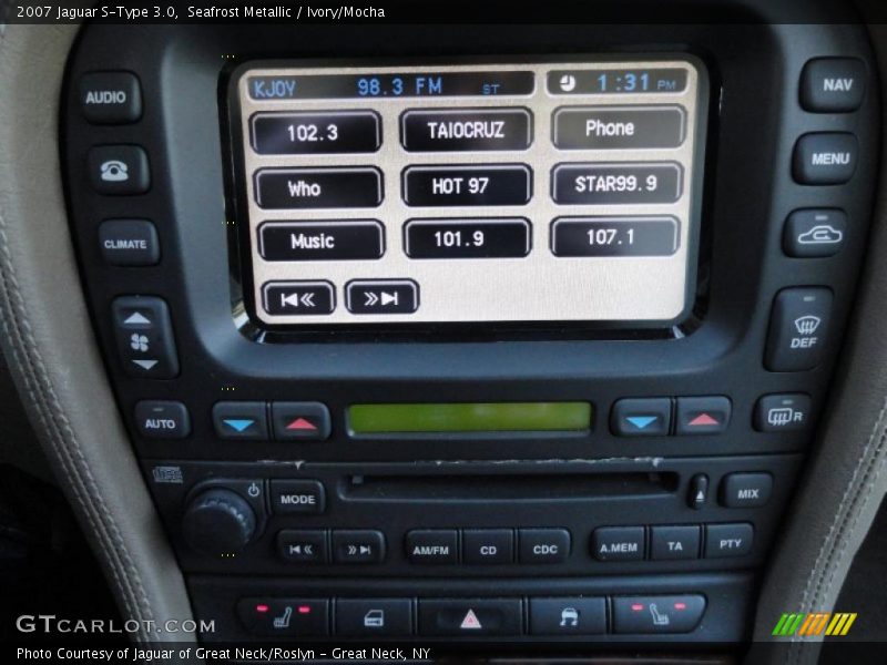 Seafrost Metallic / Ivory/Mocha 2007 Jaguar S-Type 3.0