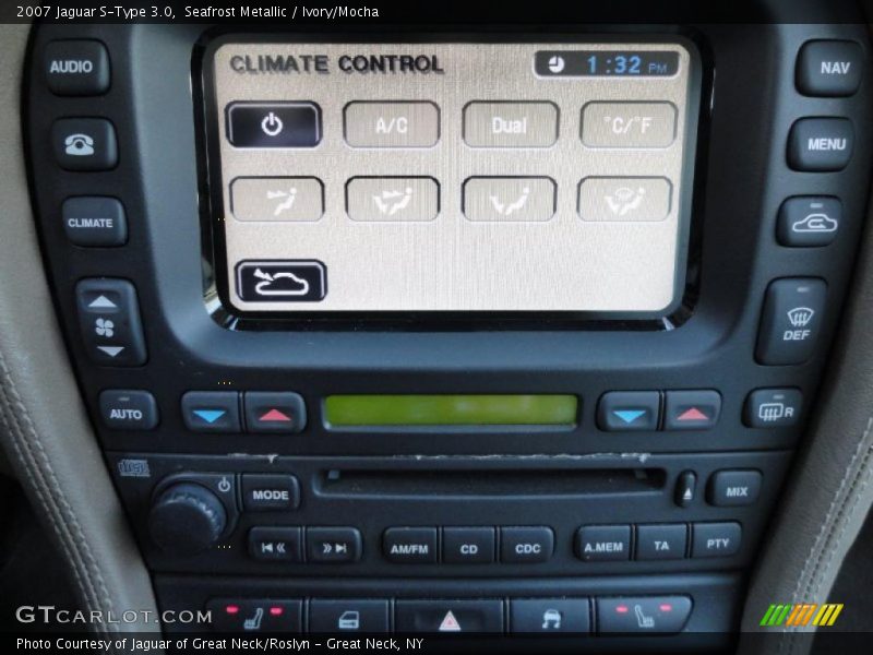 Seafrost Metallic / Ivory/Mocha 2007 Jaguar S-Type 3.0