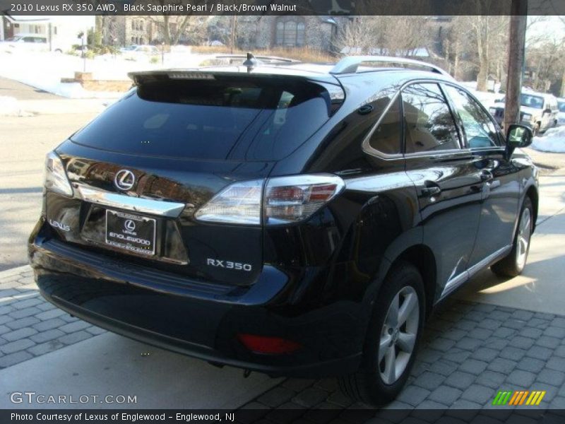 Black Sapphire Pearl / Black/Brown Walnut 2010 Lexus RX 350 AWD