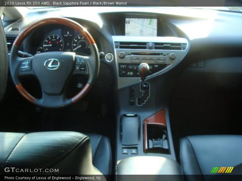 Black Sapphire Pearl / Black/Brown Walnut 2010 Lexus RX 350 AWD