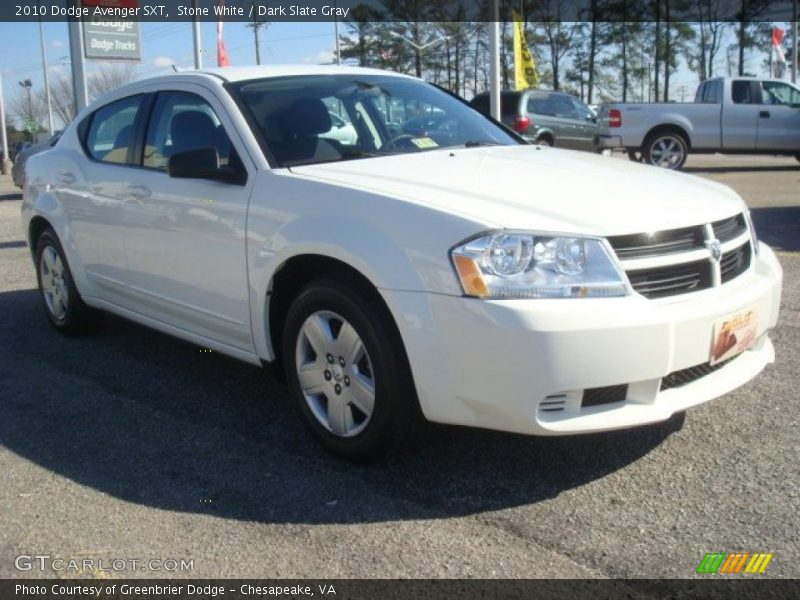 Stone White / Dark Slate Gray 2010 Dodge Avenger SXT