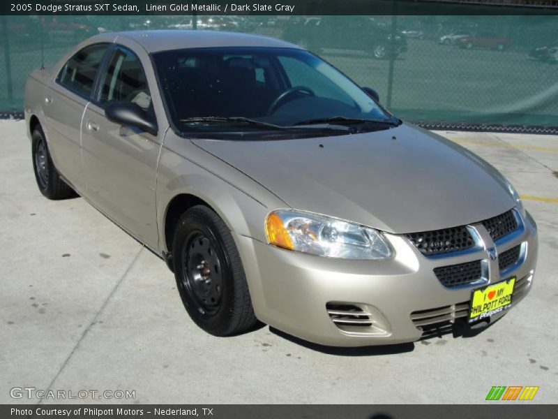 Linen Gold Metallic / Dark Slate Gray 2005 Dodge Stratus SXT Sedan