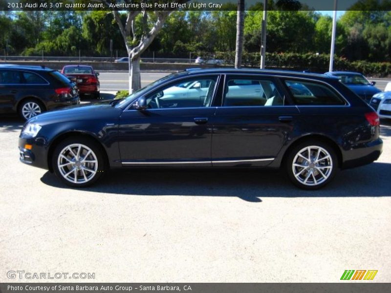 Aventurine Blue Pearl Effect / Light Gray 2011 Audi A6 3.0T quattro Avant