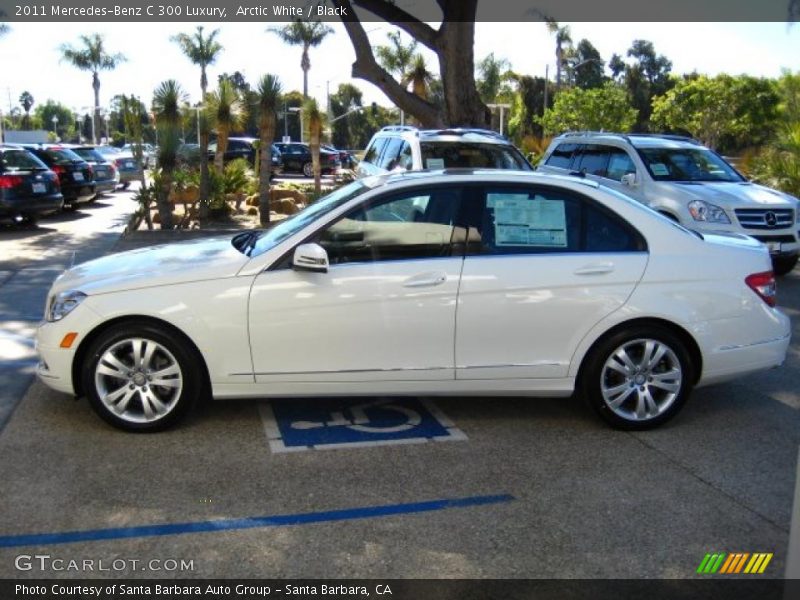 Arctic White / Black 2011 Mercedes-Benz C 300 Luxury