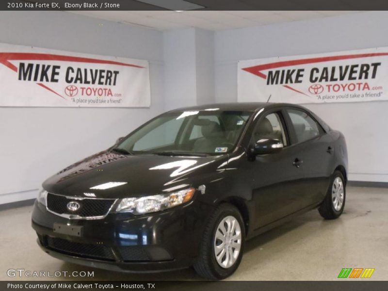 Ebony Black / Stone 2010 Kia Forte EX