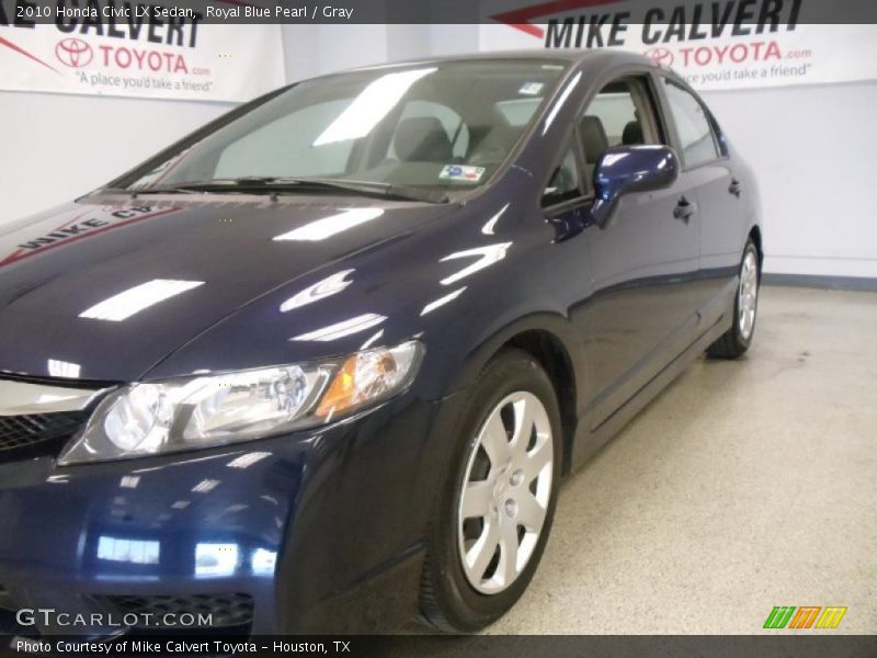 Royal Blue Pearl / Gray 2010 Honda Civic LX Sedan