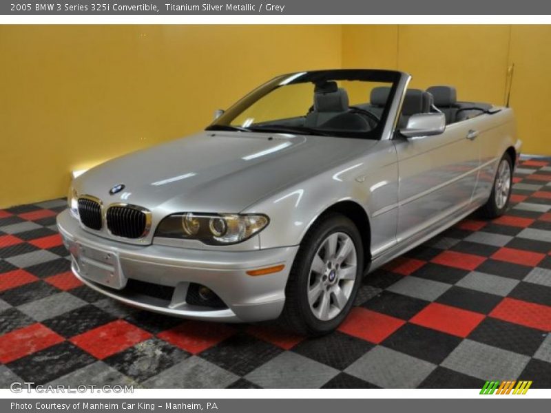 Titanium Silver Metallic / Grey 2005 BMW 3 Series 325i Convertible