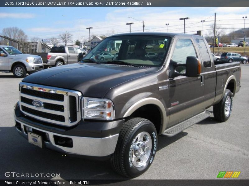 Dark Stone Metallic / Tan 2005 Ford F250 Super Duty Lariat FX4 SuperCab 4x4