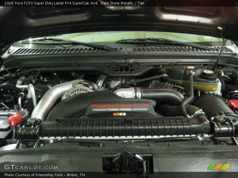 Dark Stone Metallic / Tan 2005 Ford F250 Super Duty Lariat FX4 SuperCab 4x4