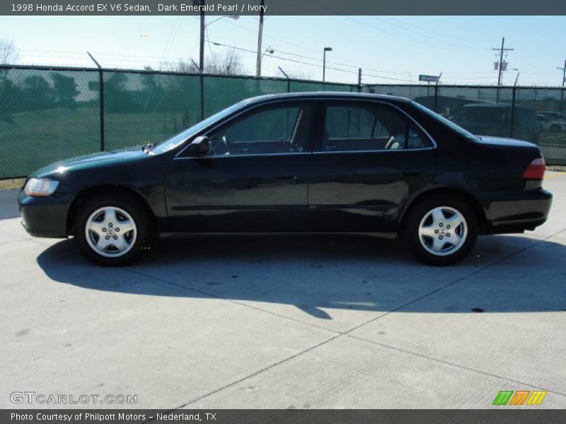 Dark Emerald Pearl / Ivory 1998 Honda Accord EX V6 Sedan