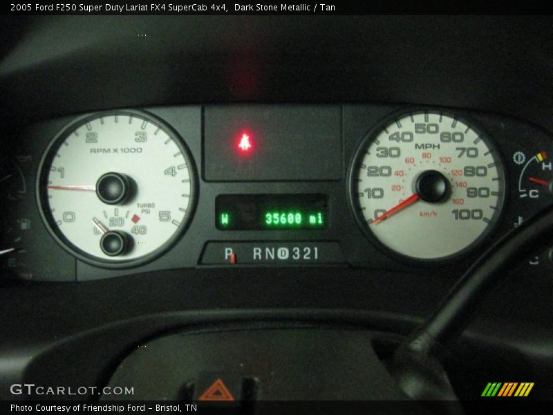 Dark Stone Metallic / Tan 2005 Ford F250 Super Duty Lariat FX4 SuperCab 4x4