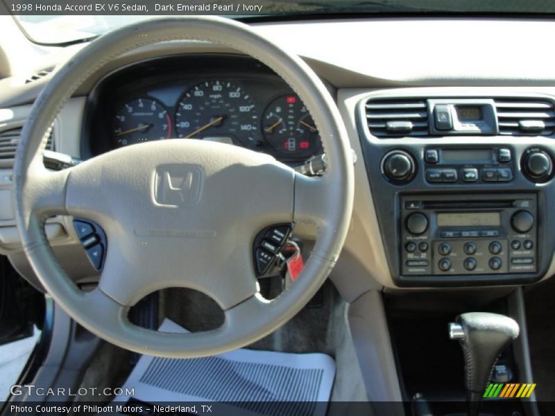 Dark Emerald Pearl / Ivory 1998 Honda Accord EX V6 Sedan