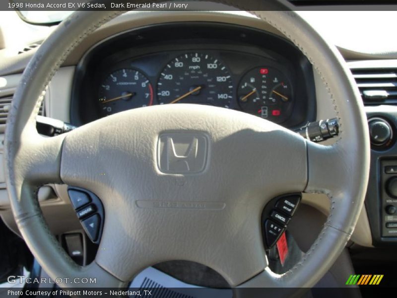 Dark Emerald Pearl / Ivory 1998 Honda Accord EX V6 Sedan