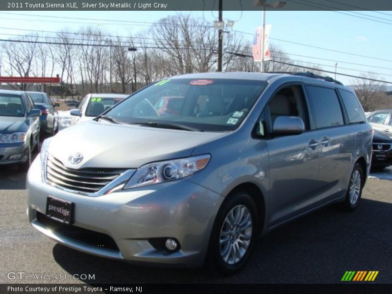Silver Sky Metallic / Light Gray 2011 Toyota Sienna XLE