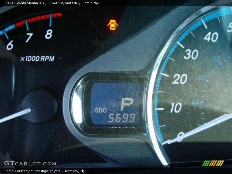 Silver Sky Metallic / Light Gray 2011 Toyota Sienna XLE