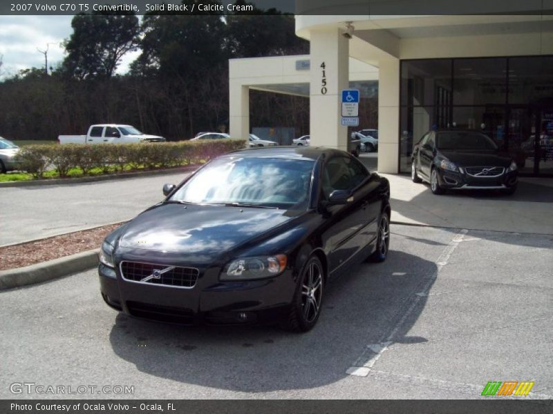 Solid Black / Calcite Cream 2007 Volvo C70 T5 Convertible