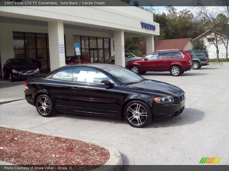 Solid Black / Calcite Cream 2007 Volvo C70 T5 Convertible