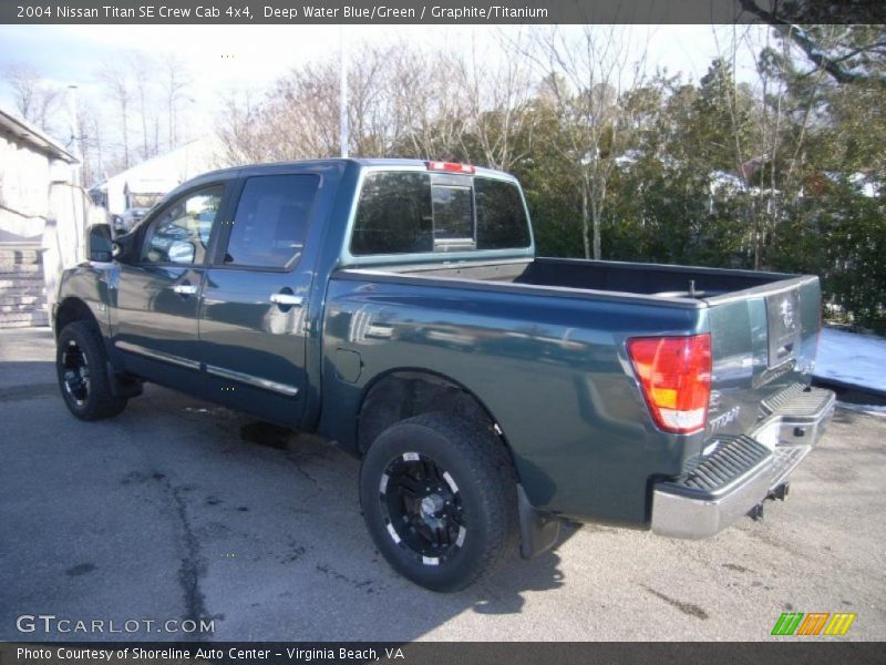 Deep Water Blue/Green / Graphite/Titanium 2004 Nissan Titan SE Crew Cab 4x4