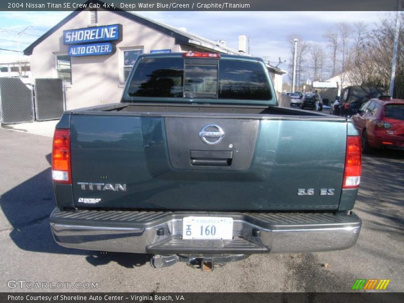 Deep Water Blue/Green / Graphite/Titanium 2004 Nissan Titan SE Crew Cab 4x4