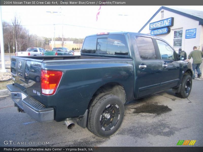 Deep Water Blue/Green / Graphite/Titanium 2004 Nissan Titan SE Crew Cab 4x4