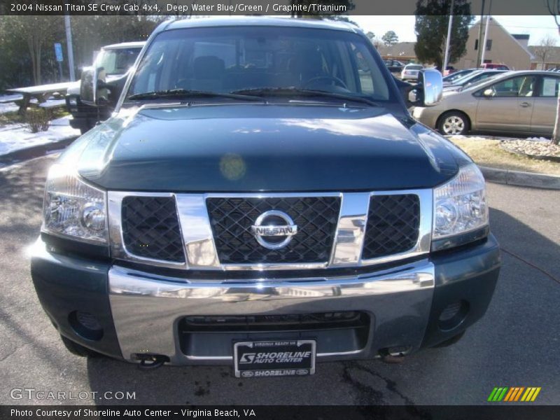 Deep Water Blue/Green / Graphite/Titanium 2004 Nissan Titan SE Crew Cab 4x4