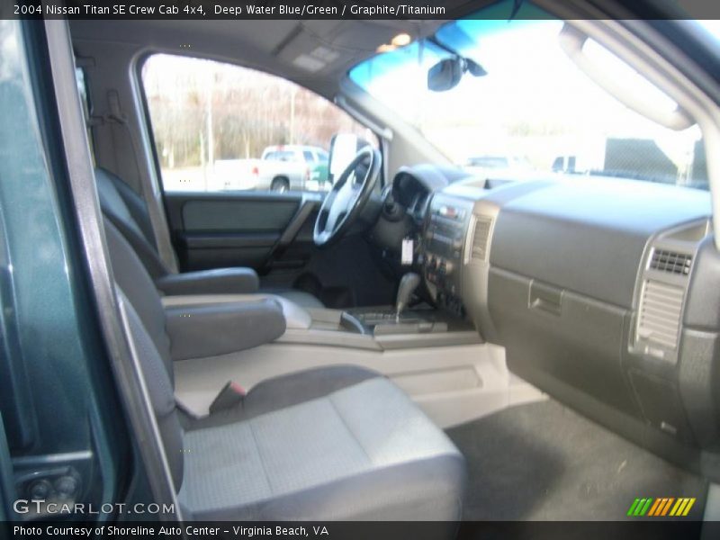 Deep Water Blue/Green / Graphite/Titanium 2004 Nissan Titan SE Crew Cab 4x4