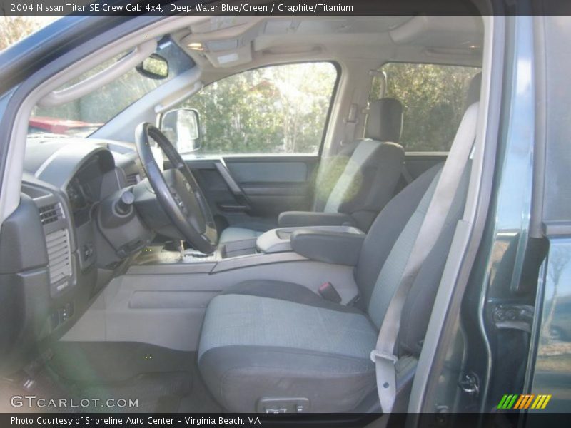 Deep Water Blue/Green / Graphite/Titanium 2004 Nissan Titan SE Crew Cab 4x4