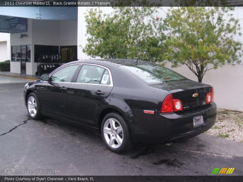 Black Granite Metallic / Titanium 2011 Chevrolet Malibu LS