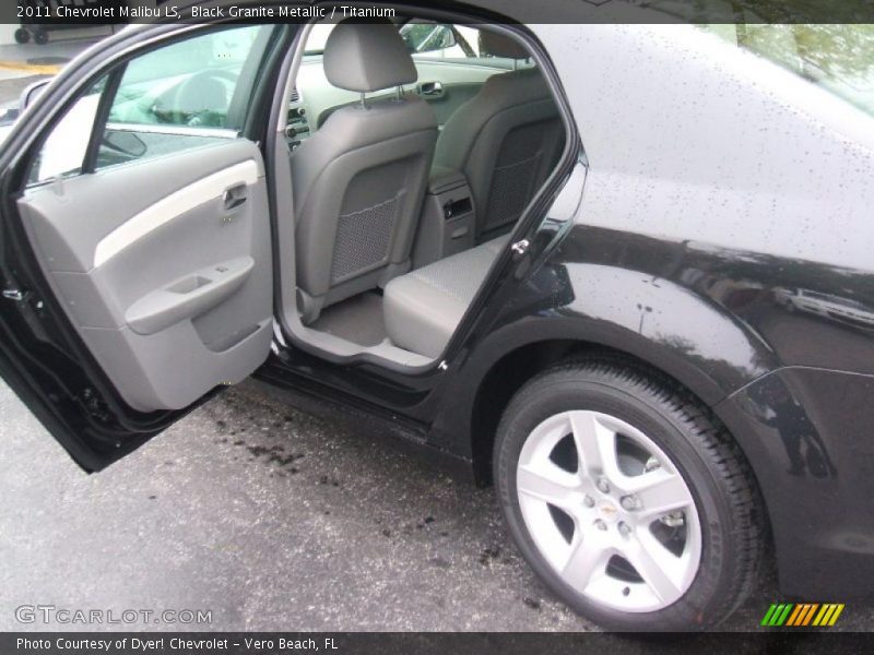 Black Granite Metallic / Titanium 2011 Chevrolet Malibu LS