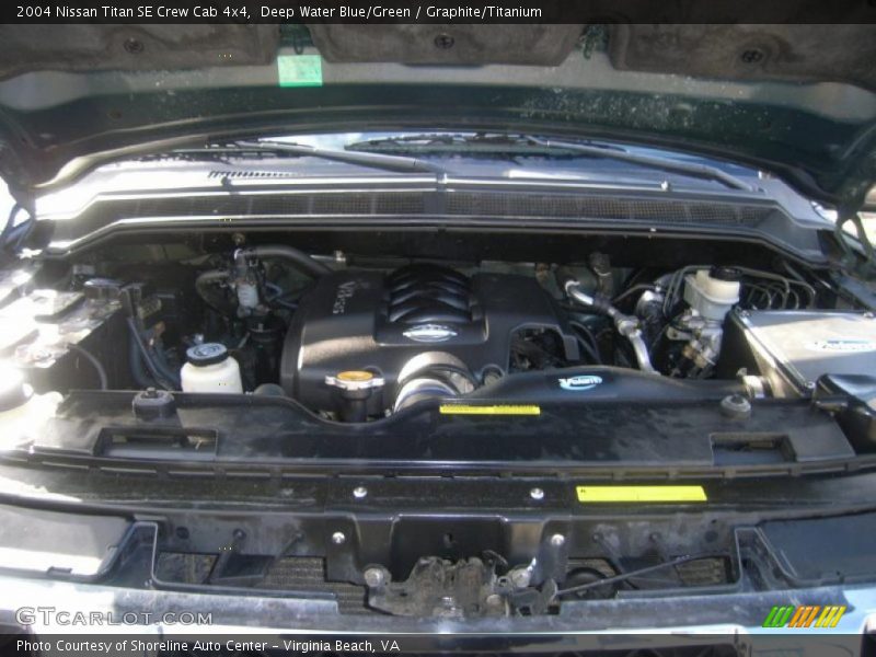 Deep Water Blue/Green / Graphite/Titanium 2004 Nissan Titan SE Crew Cab 4x4