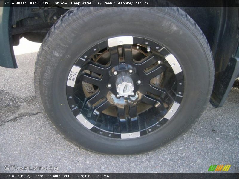 Deep Water Blue/Green / Graphite/Titanium 2004 Nissan Titan SE Crew Cab 4x4