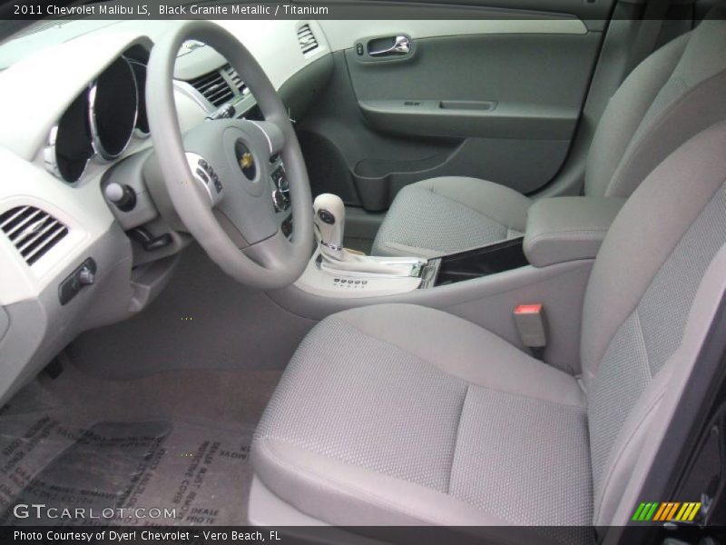 Black Granite Metallic / Titanium 2011 Chevrolet Malibu LS