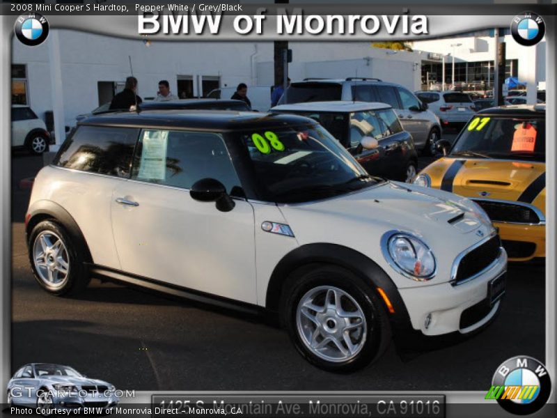 Pepper White / Grey/Black 2008 Mini Cooper S Hardtop