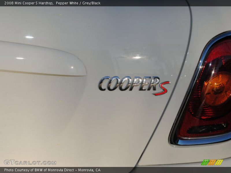 Pepper White / Grey/Black 2008 Mini Cooper S Hardtop