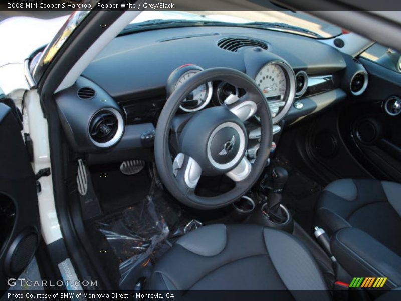 Pepper White / Grey/Black 2008 Mini Cooper S Hardtop