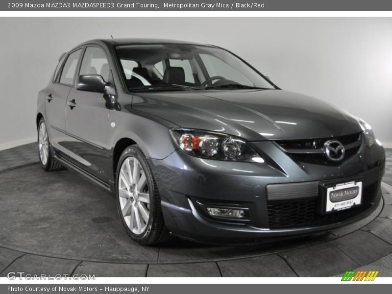 Metropolitan Gray Mica / Black/Red 2009 Mazda MAZDA3 MAZDASPEED3 Grand Touring