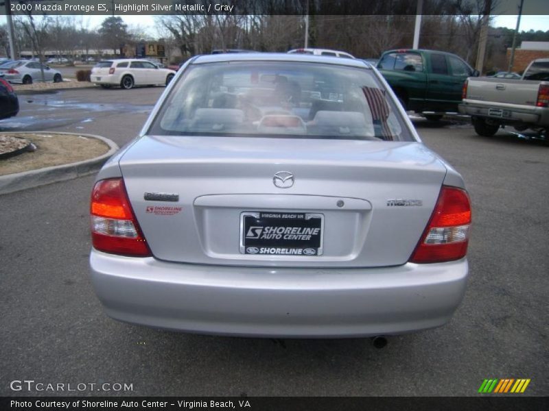 Highlight Silver Metallic / Gray 2000 Mazda Protege ES