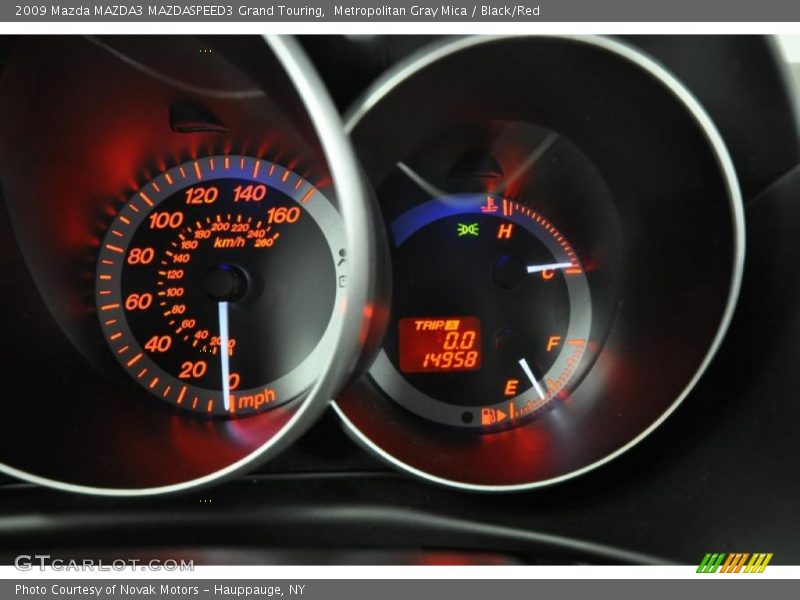Metropolitan Gray Mica / Black/Red 2009 Mazda MAZDA3 MAZDASPEED3 Grand Touring