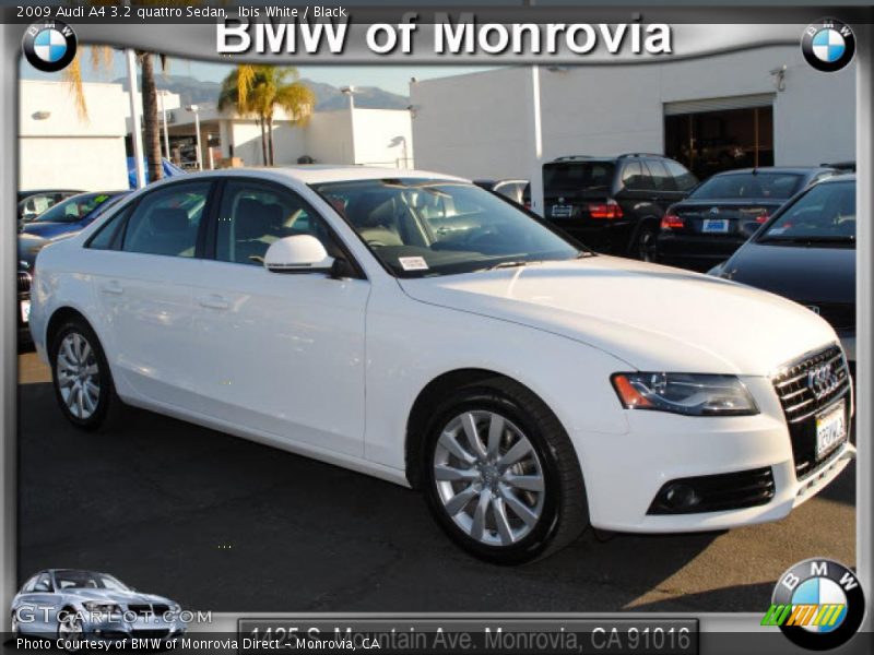 Ibis White / Black 2009 Audi A4 3.2 quattro Sedan