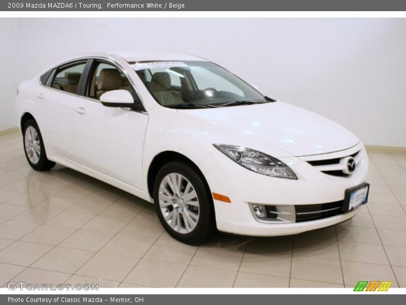 Performance White / Beige 2009 Mazda MAZDA6 i Touring