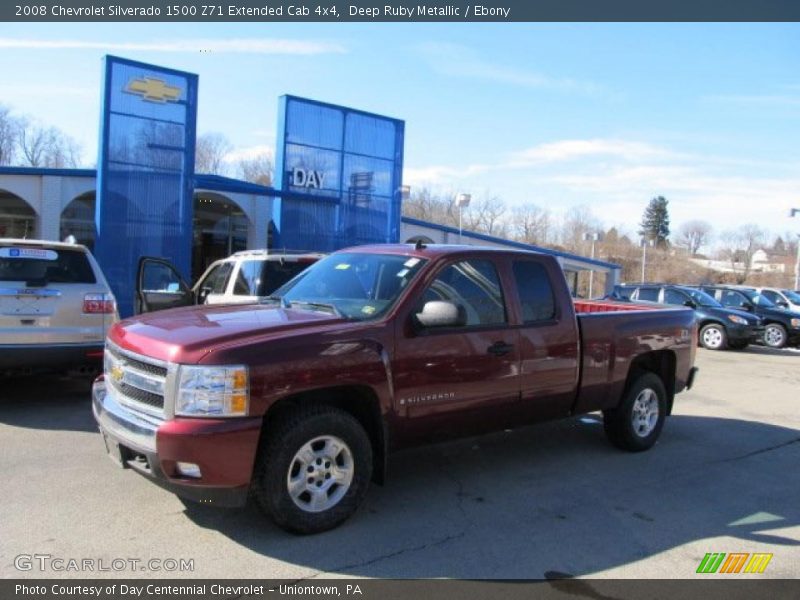 Deep Ruby Metallic / Ebony 2008 Chevrolet Silverado 1500 Z71 Extended Cab 4x4