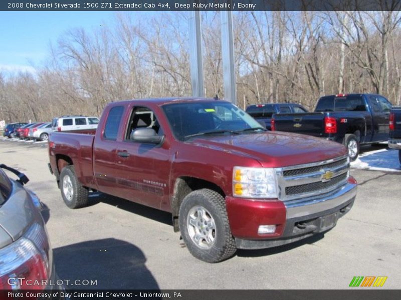 Deep Ruby Metallic / Ebony 2008 Chevrolet Silverado 1500 Z71 Extended Cab 4x4