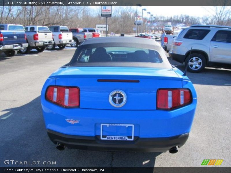 Grabber Blue / Charcoal Black 2011 Ford Mustang V6 Convertible