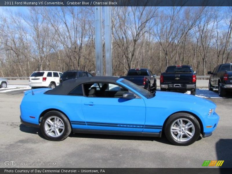 Grabber Blue / Charcoal Black 2011 Ford Mustang V6 Convertible