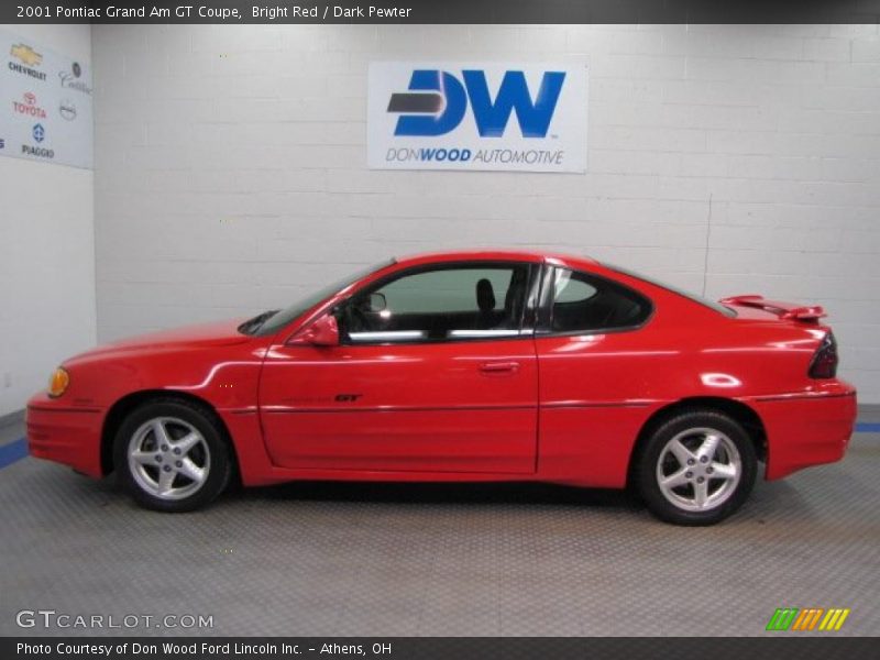 Bright Red / Dark Pewter 2001 Pontiac Grand Am GT Coupe