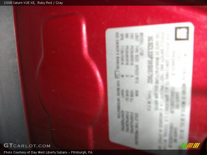 Ruby Red / Gray 2008 Saturn VUE XE