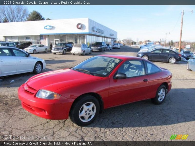Victory Red / Graphite Gray 2005 Chevrolet Cavalier Coupe